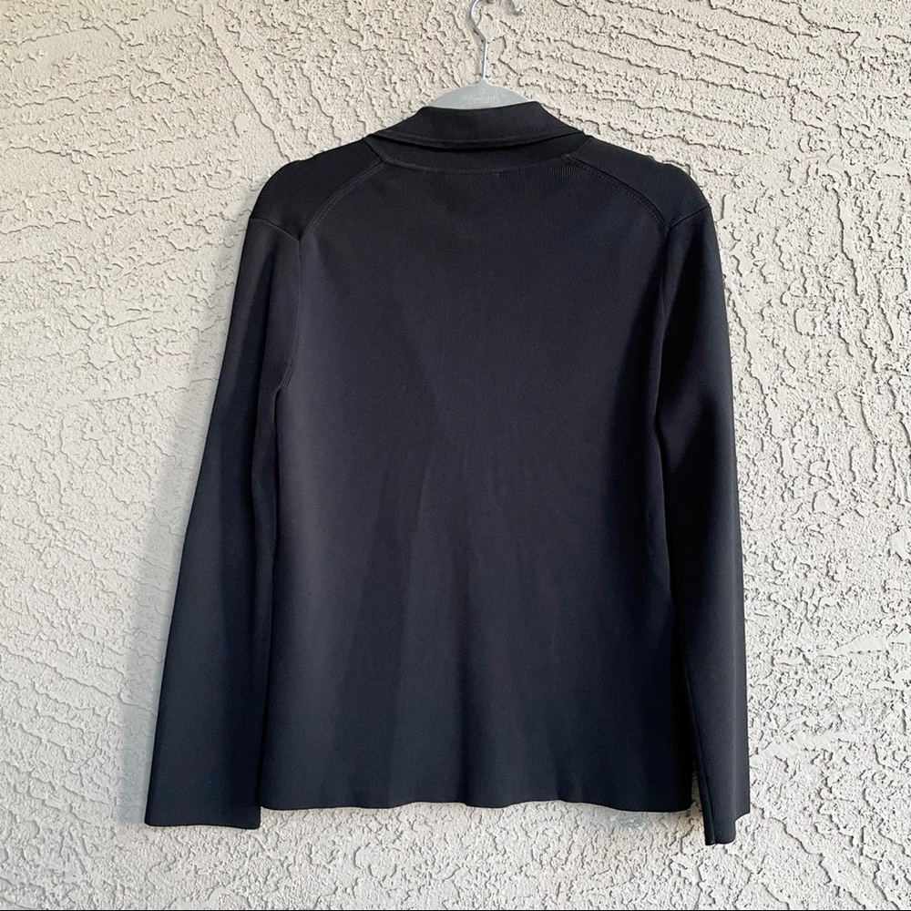 BCBGMaxAzria Ribbed Knit Embroidered Pocket Blazer - Picture 4 of 5